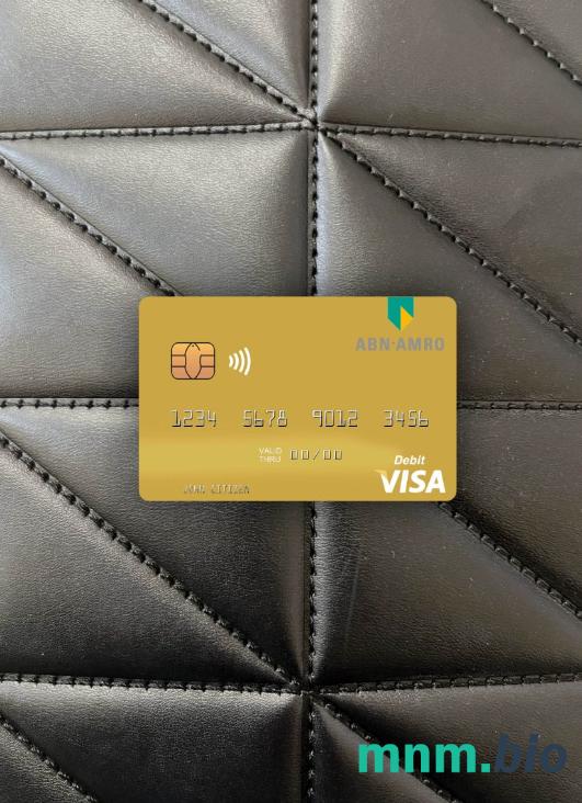 Netherlands ABN AMRO bank visa obciążyć card wygląd fotograficzny skan PSD + zdjęcie